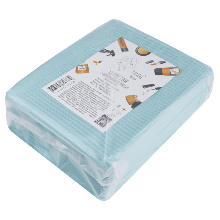 Салфетки медицинские 3-х слойные из ламинированной бумаги Panni Mlada 33х41см, голубые (50шт) 