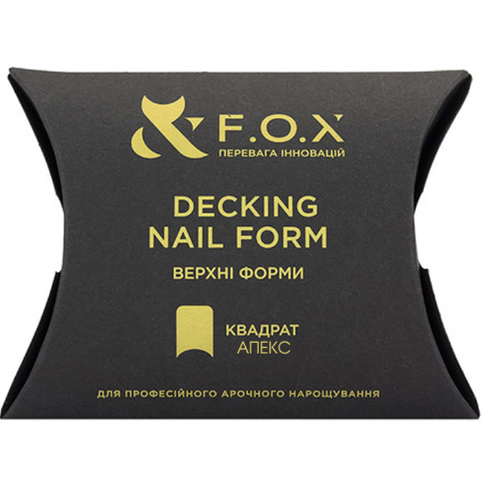 Верхние формы для наращивания ногтей F.O.X, квадрат апекс