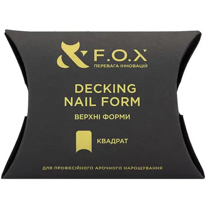 Верхние формы для наращивания ногтей F.O.X, квадрат 
