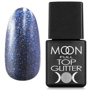 Гель-лак Moon Full Top Glitter Blue №04, 8 мл