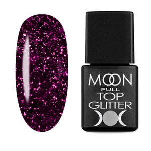 Гель-лак Moon Full Top Glitter Violet №05 8 мл