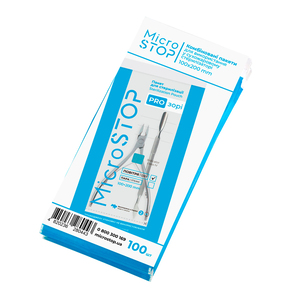 Крафт пакеты 100×200 мм для стерилизации Microstop с индикатором IV класса, прозрачные, 100 шт
