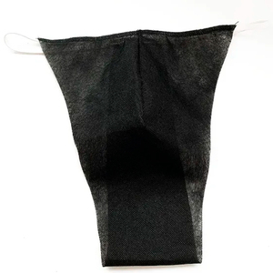 Одноразові жіночі трусики стрінги SanGig (50 шт/уп) Чорний