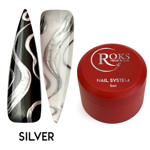 Гель ROKS Metal gel Silver, 5 мл