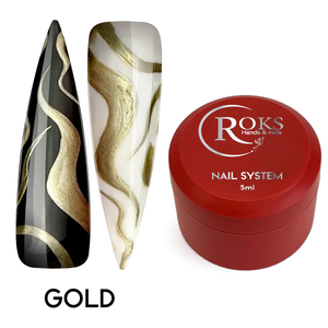 Гель ROKS Metal gel Gold, 5 мл