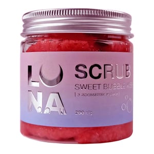 Скраб для рук и ног LUNA с ароматом жвачки Scrub Sweet Bubble Kiss, 200 г