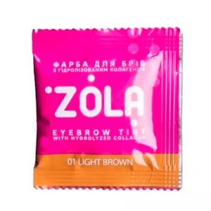 Фарба для брів із колагеном в саше з окисником 01 Light brown Eyebrow Tint, 5 мл