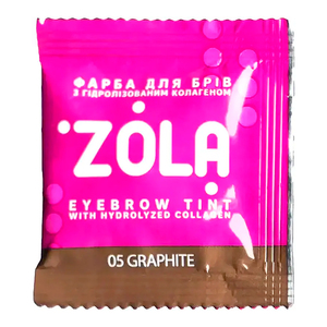 Фарба для брів із колагеном в саше з окисником 05 Graphite Eyebrow Tint, 5 мл