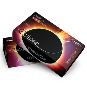 Перчатки нитриловые MediOk Eclipse черные неопудренные, размер XL, 100 шт Перчатки нитриловые MediOk Eclipse черные неопудренные, размер XL, 100 шт