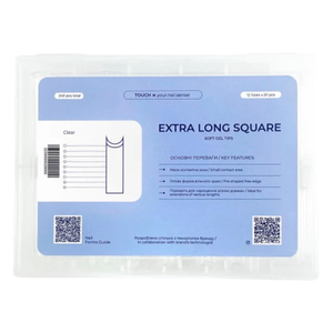 Типсы для наращивания Touch Extra long Square, 240 шт