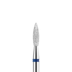 Фреза алмазно-платиновая KWARK, пламя острое удлиненное, синяя, 2,1 мм (PL218060MF)