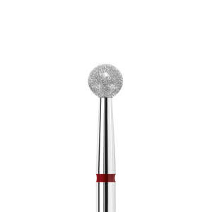 Фреза алмазно-платиновая KWARK, шарик, красный, 4 мм (PL403810FF)