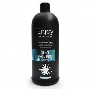 Універсальна рідина Enjoy Professional 3 в 1 Nail prep & cleaner, 1000 мл