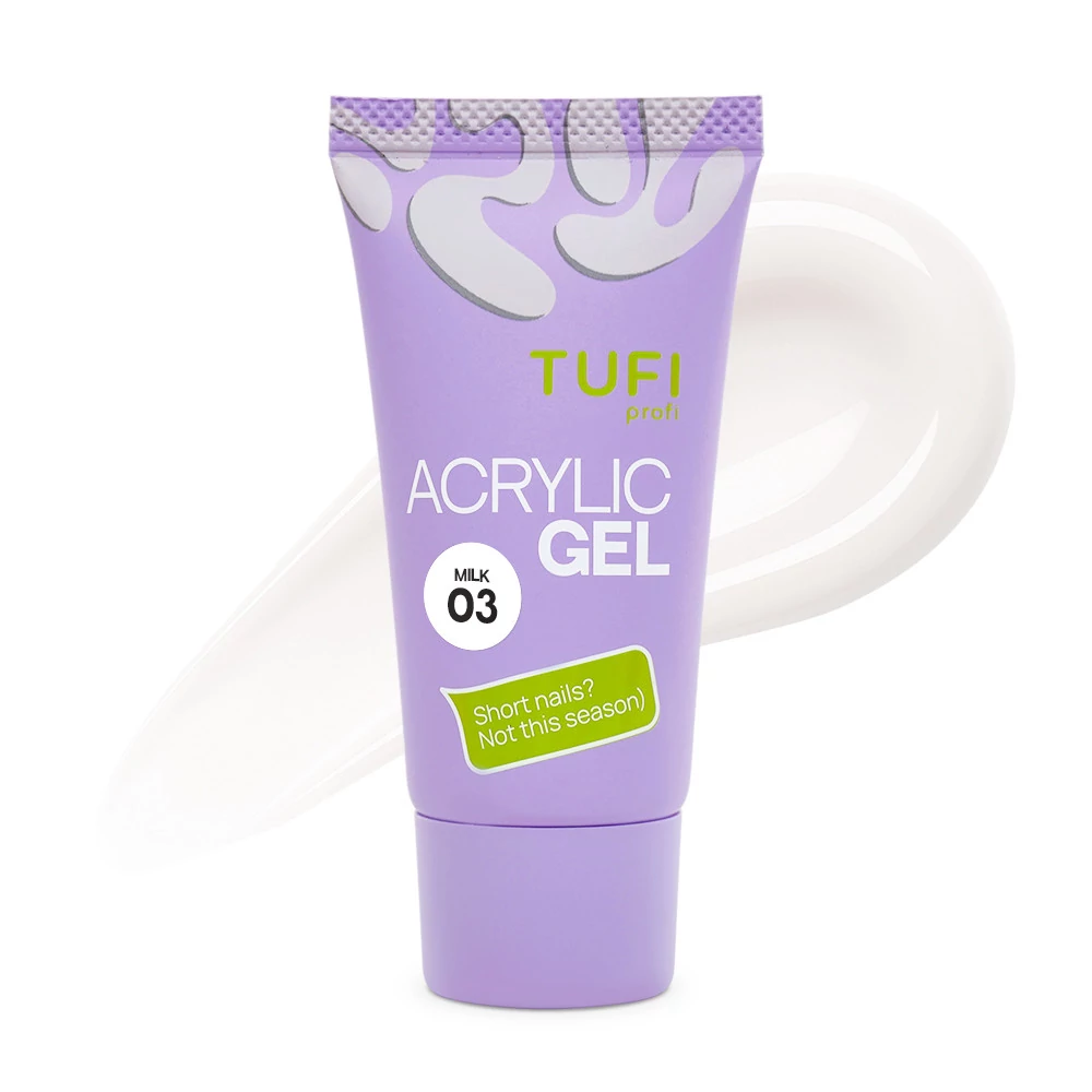 Акригель для нарощування нігтів TUFI profi №03 Milk, 30 г