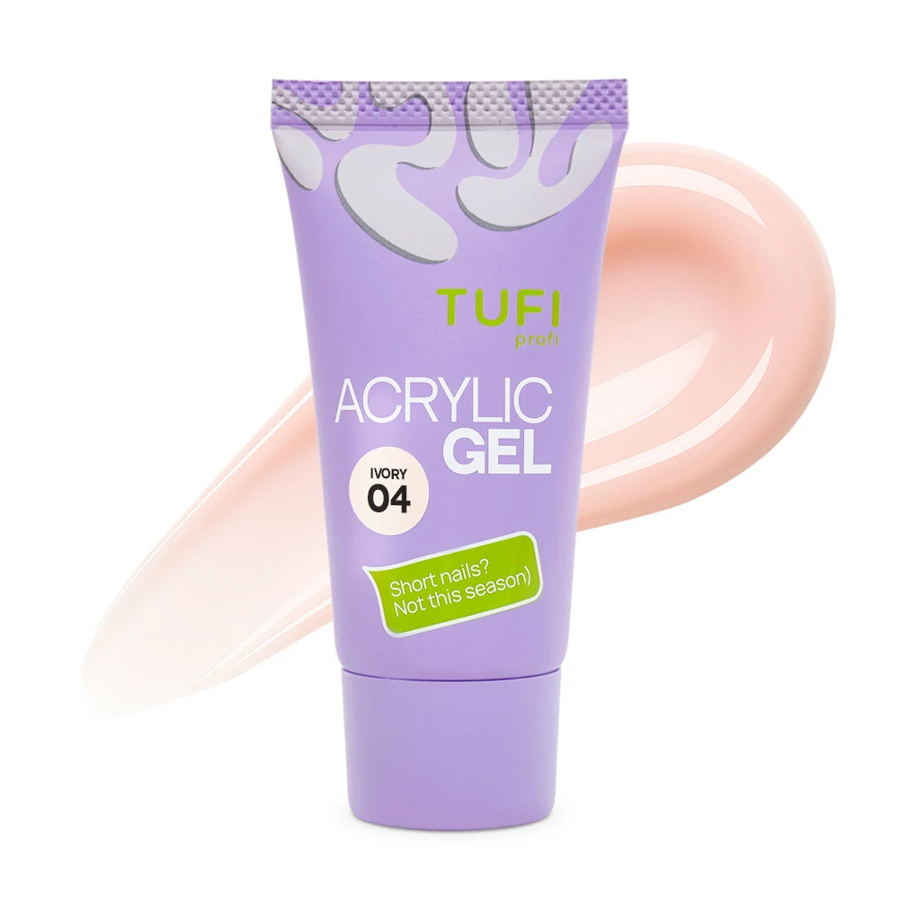 Акригель для нарощування нігтів TUFI profi №04 Ivory, 30 г