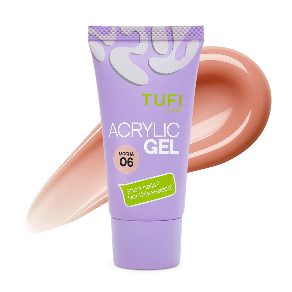 Акригель для наращивания ногтей TUFI profi №06 Mocha, 30 г