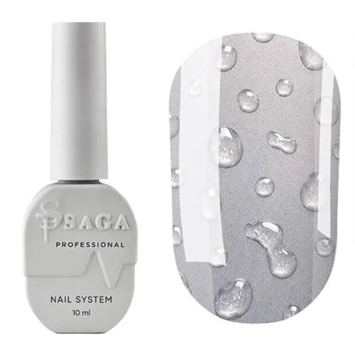 Топ без липкого шару SAGA Рrofessional Top Rain Effect, з ефектом крапель, 10 мл Топ без липкого шару SAGA Рrofessional Top Rain Effect, з ефектом крапель, 10 мл