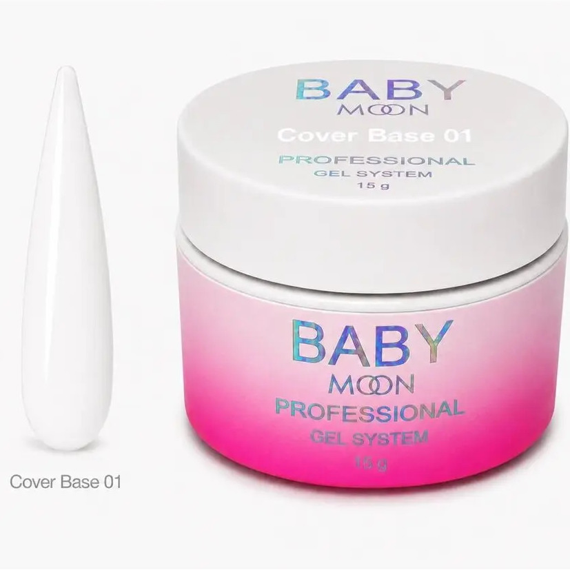 Гель-лак BABY MOON Cover Base №01, 15 мл