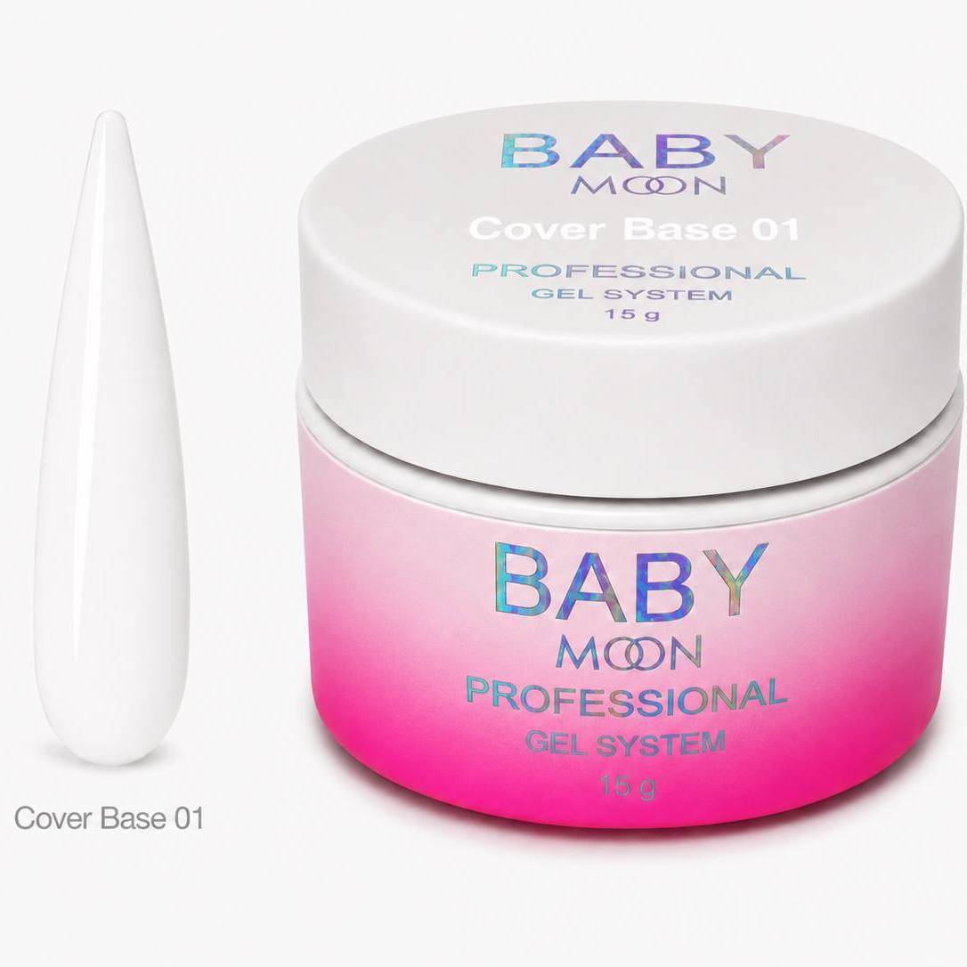 Гель-лак BABY MOON Cover Base №01, 15 мл