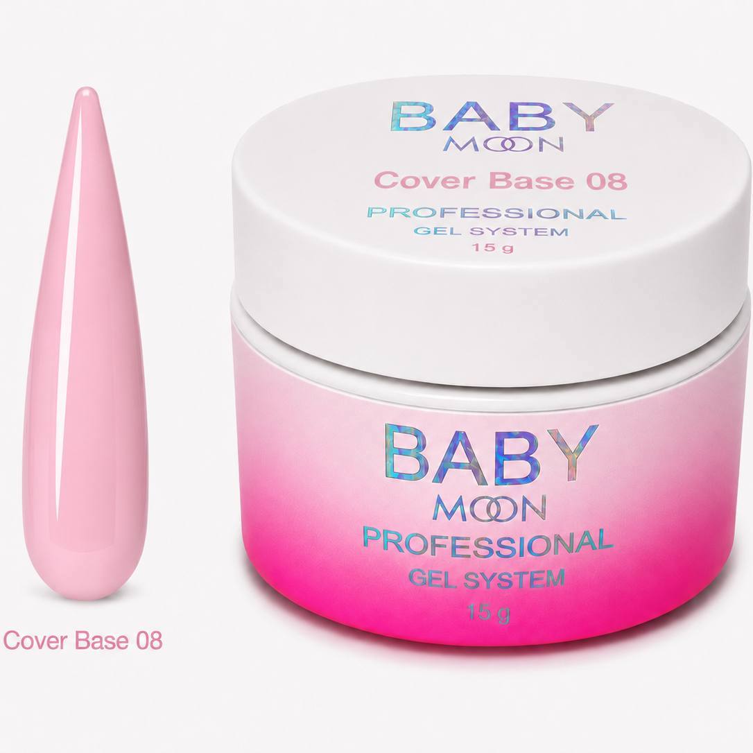 Гель-лак BABY MOON Cover Base №08, 15 мл