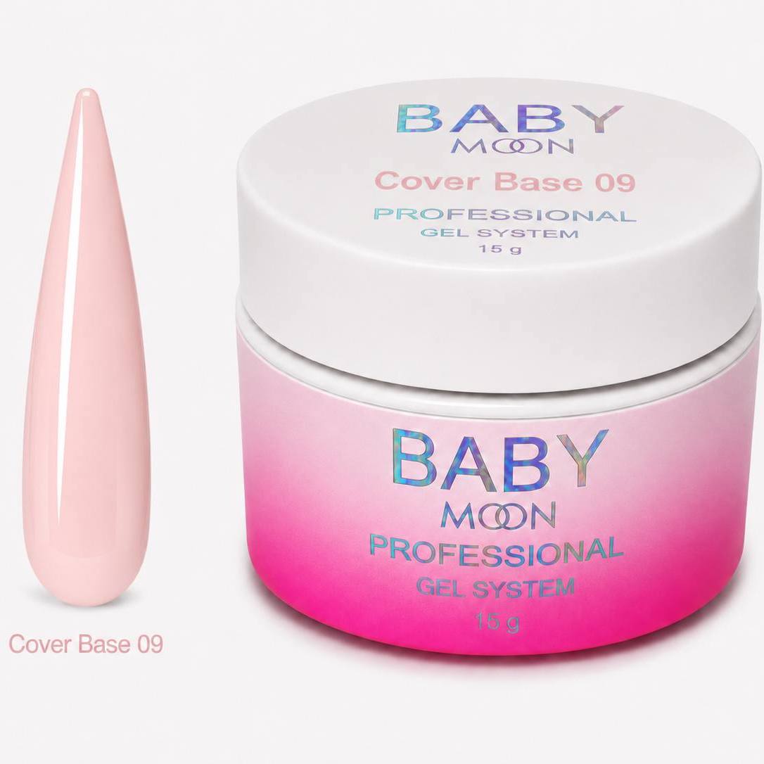 Гель-лак BABY MOON Cover Base №09, 15 мл