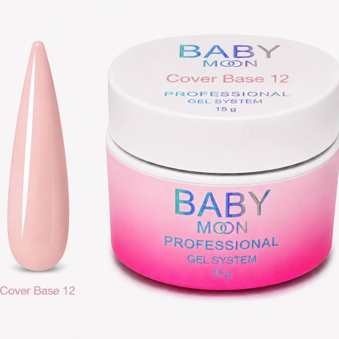 Гель-лак BABY MOON Cover Base №12, 15 мл