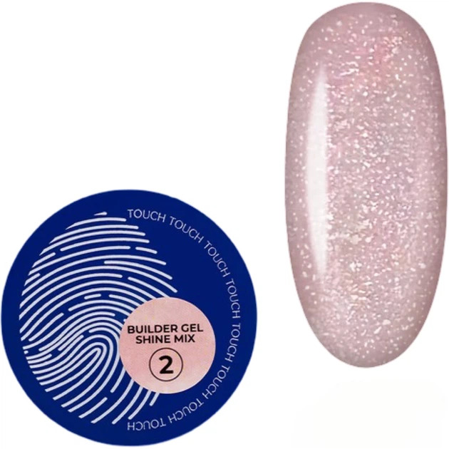 Гель для наращивания Touch Builder Gel Shine Mix №02, 15 мл
