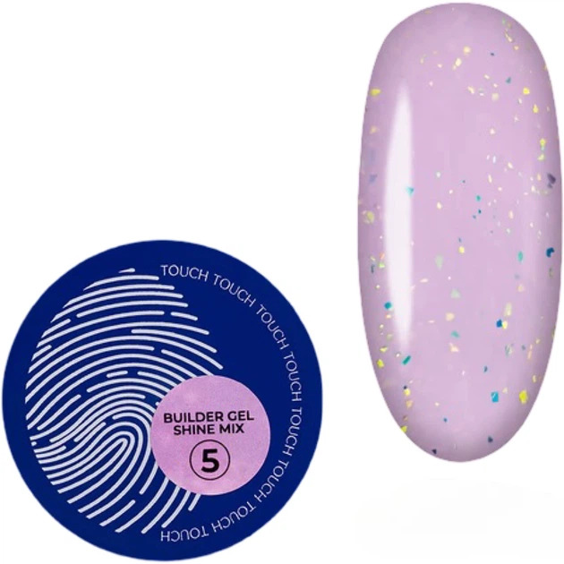 Гель для наращивания Touch Builder Gel Shine Mix №05, 15 мл