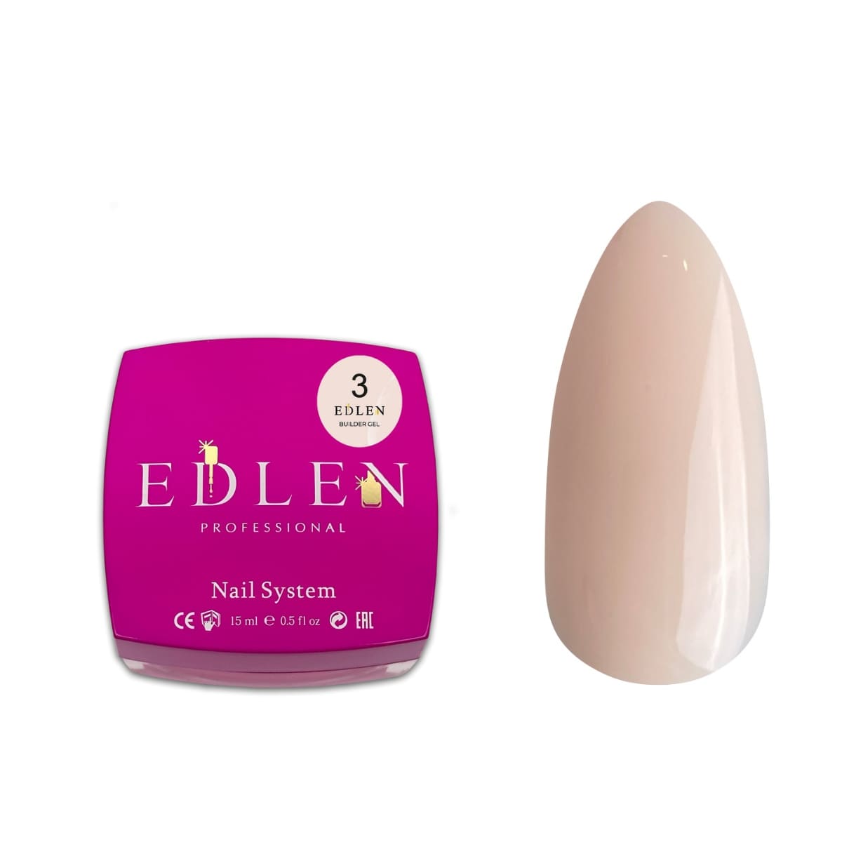 Гель для нарощування Edlen Builder Gel №3, 15 мл