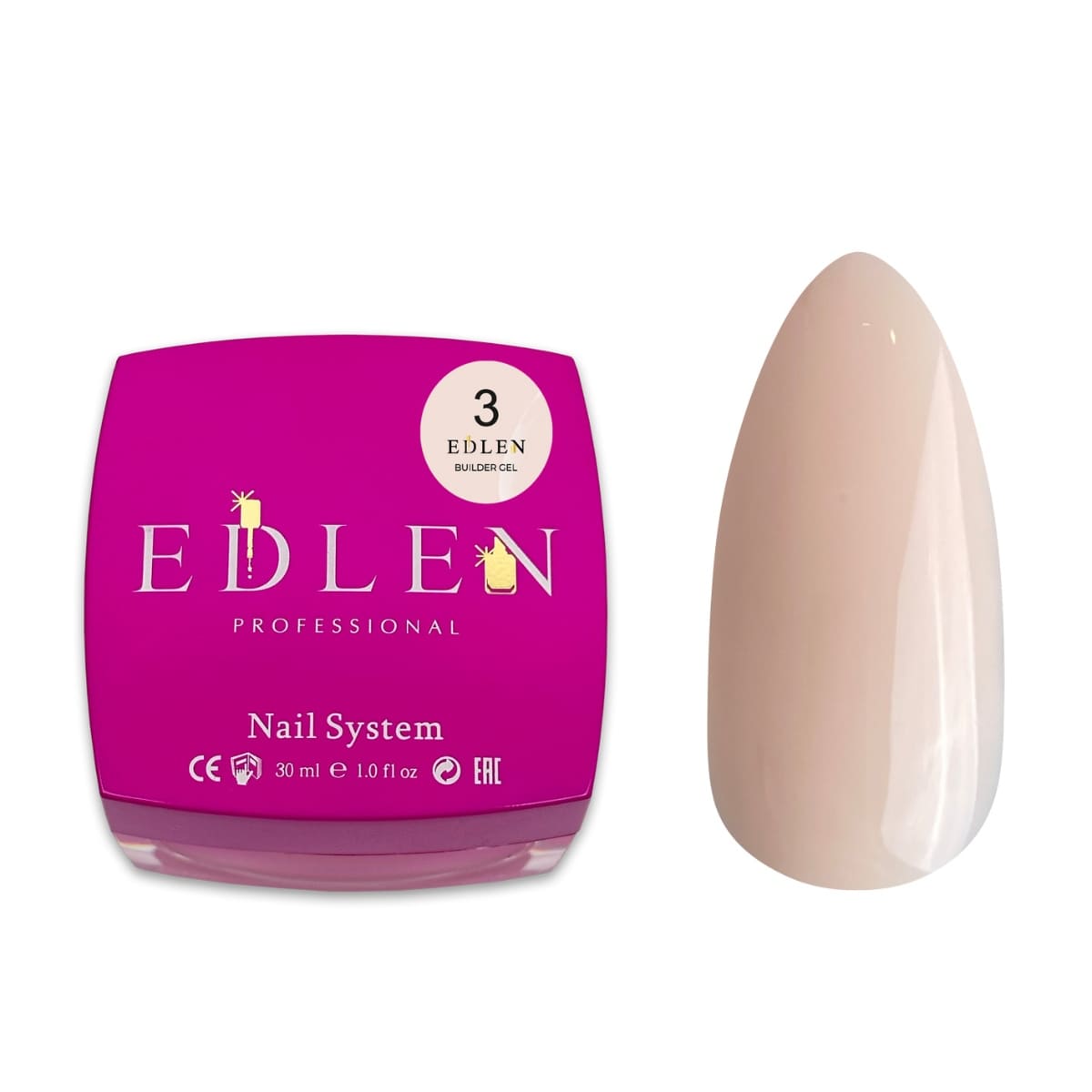 Гель для нарощування Edlen Builder Gel №3, 30 мл