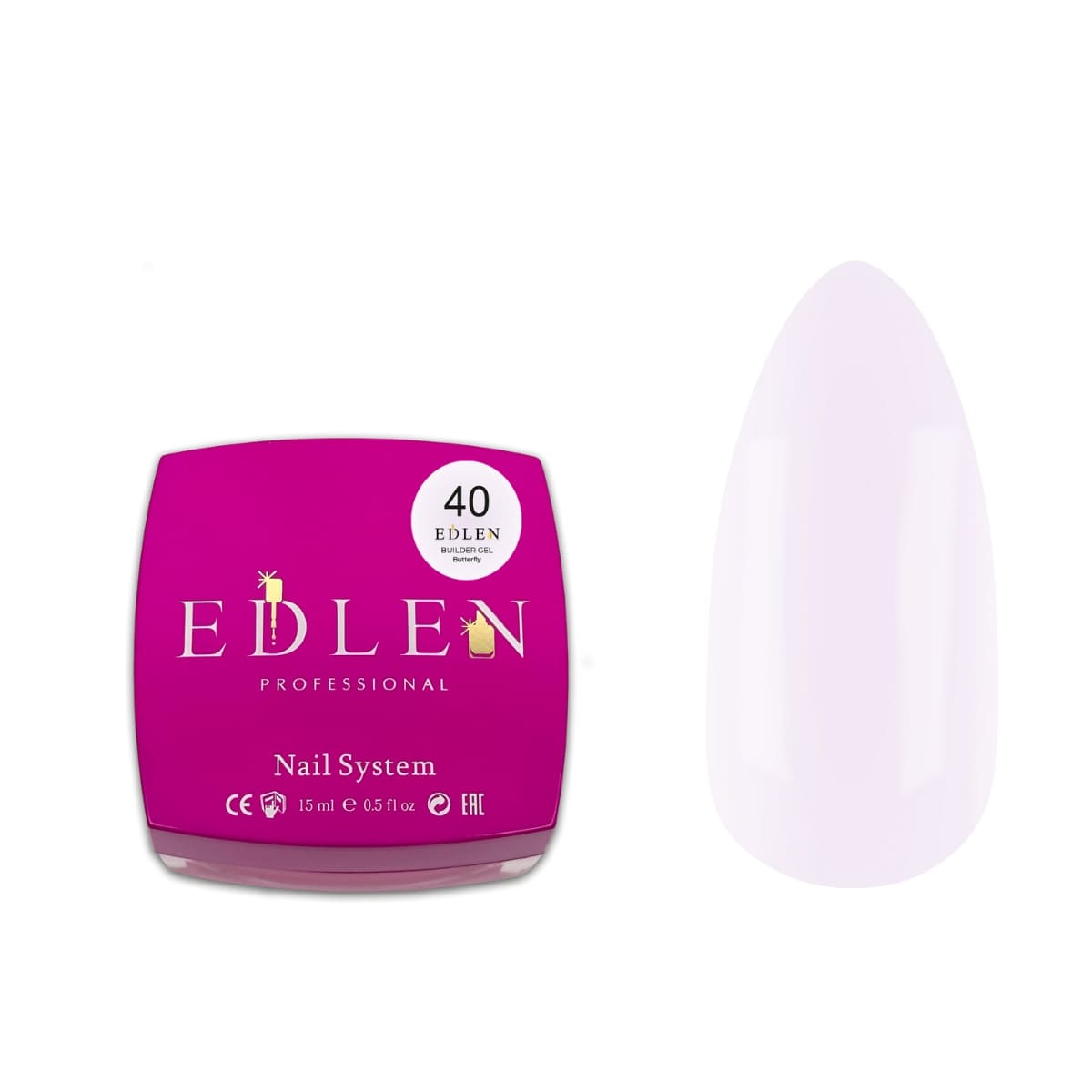 Гель для наращивания Edlen Builder Gel Butterfly №40, 15 мл