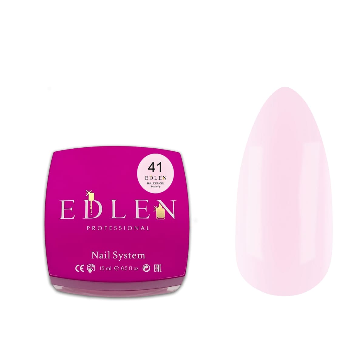 Гель для нарощування Edlen Builder Gel Butterfly №41, 15 мл