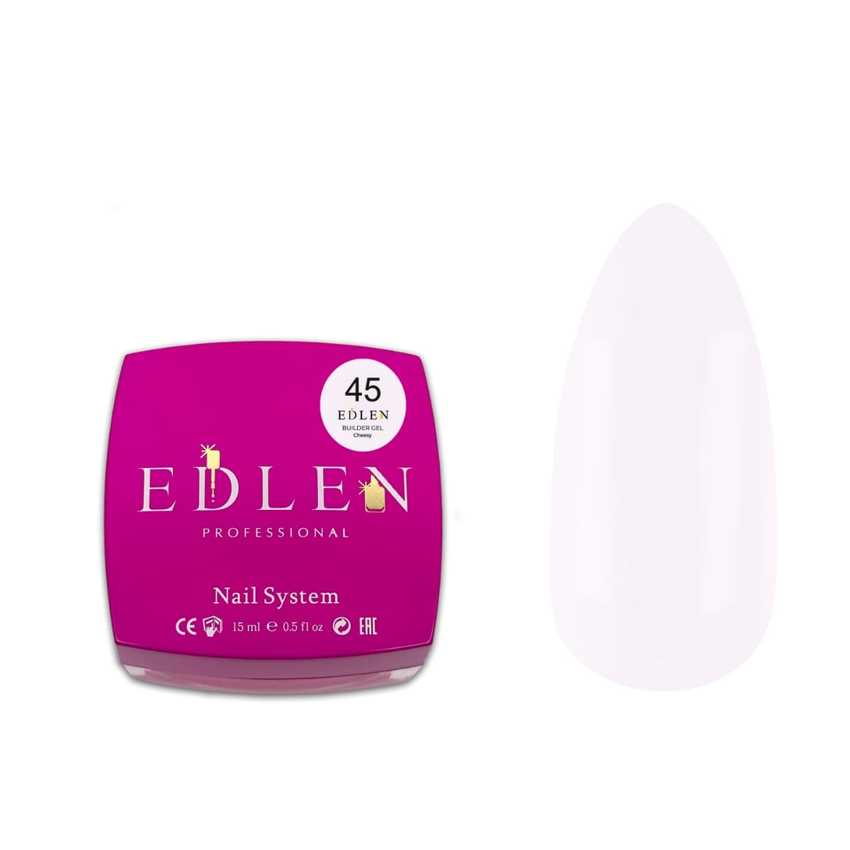 Гель для наращивания Edlen Builder Gel Cheesy №45, 15 мл