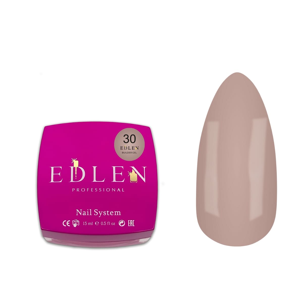 Гель для наращивания Edlen Builder Gel Office №30, 15 мл