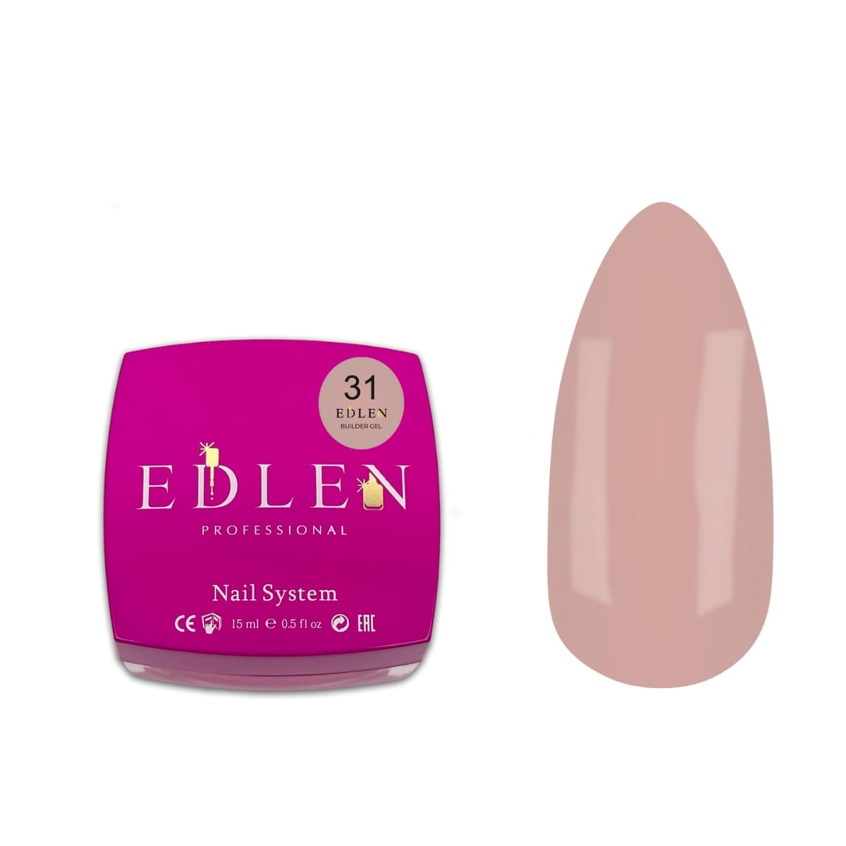 Гель для наращивания Edlen Builder Gel Office №31, 15 мл