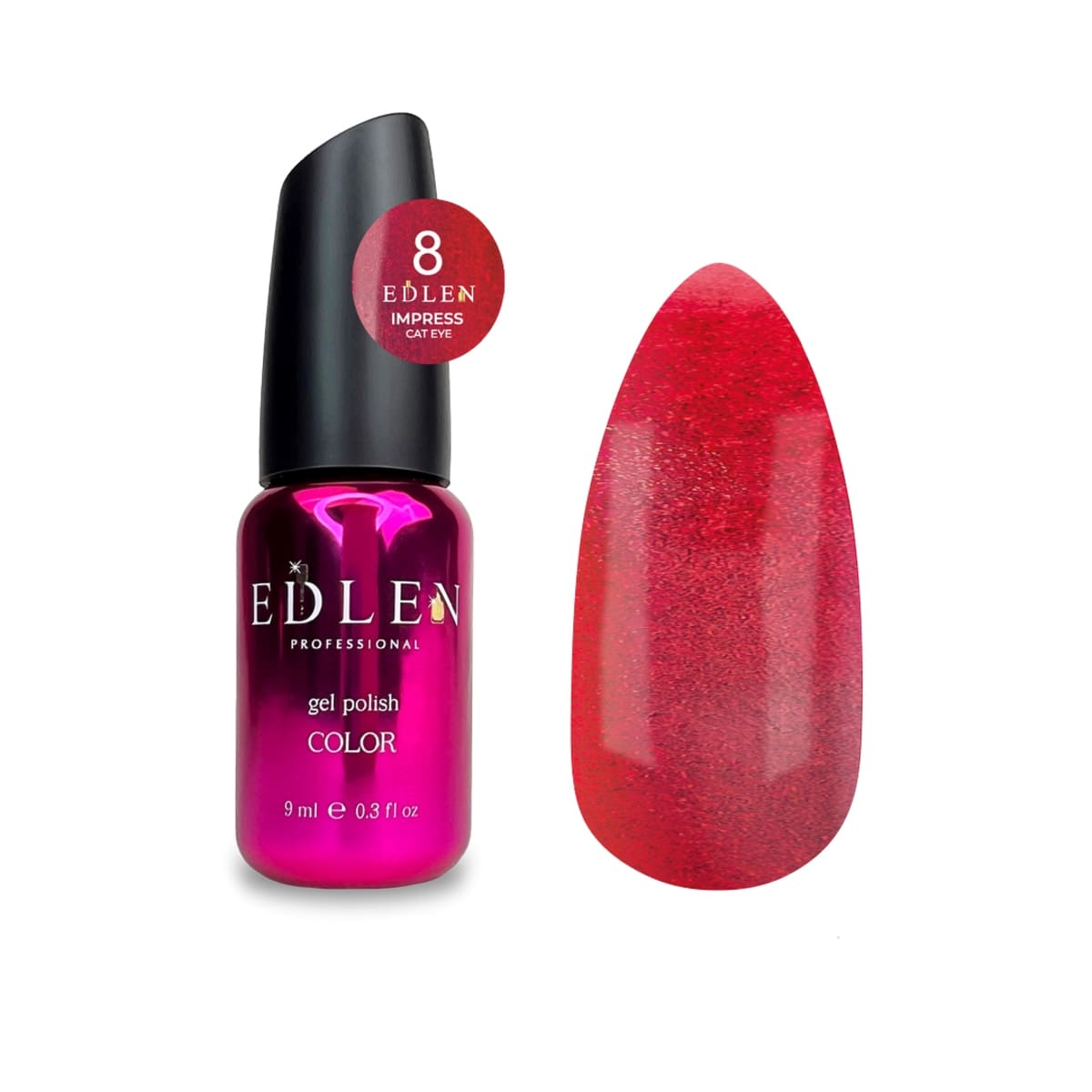 Гель-лак Edlen Impress Cat Eye №08, 9 мл