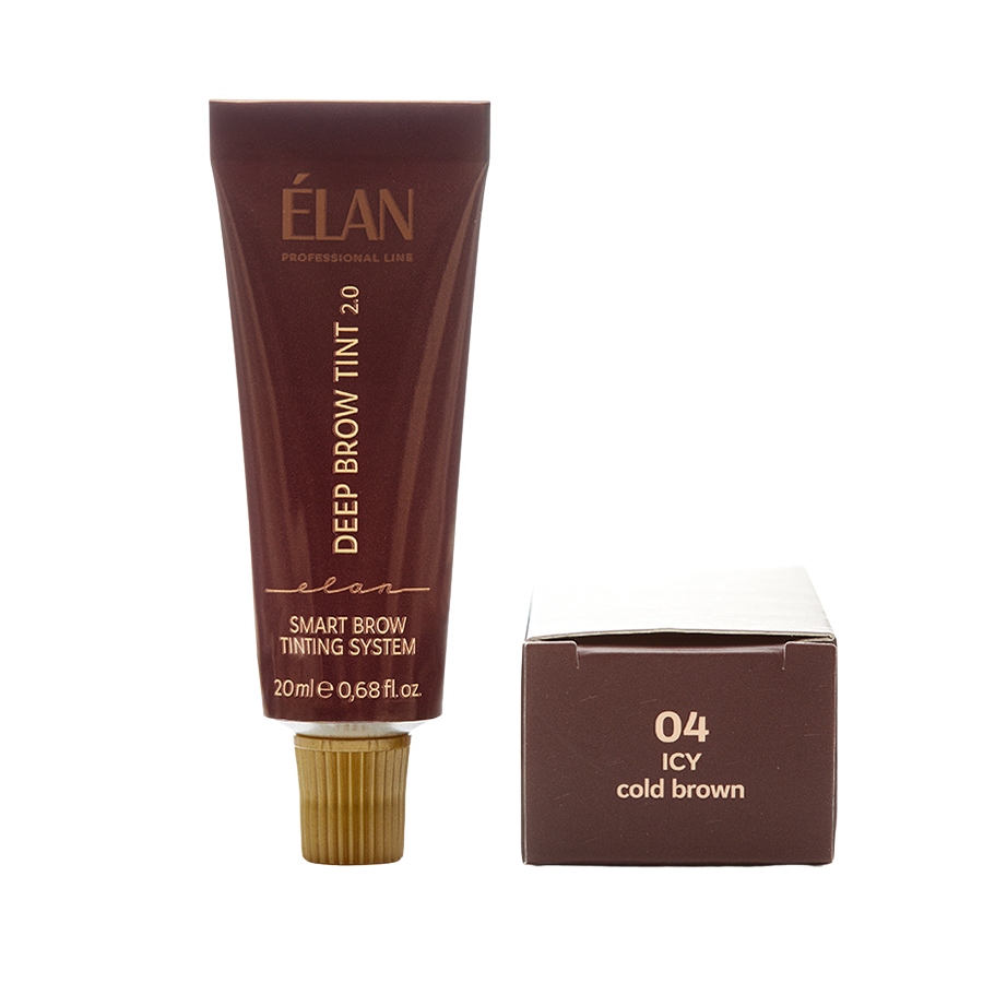 Фарба для брів Elan з тривалим ефектом Deep brow tint 2.0 04 ICY cold brown, 20 мл