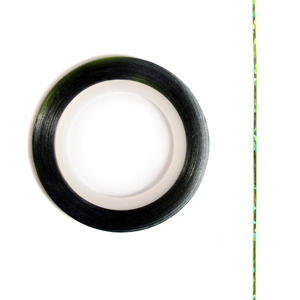 Скотч-лента для дизайна ногтей, зеленая голографическая