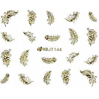 Наклейки для нігтів Kodi (стікери) NAIL ART STICKERS 144 GOLD