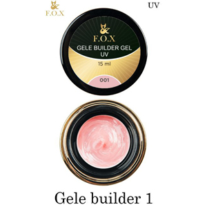 Гель-желе моделюючий FOX Gele builder gel UV Pink 1, 15 г