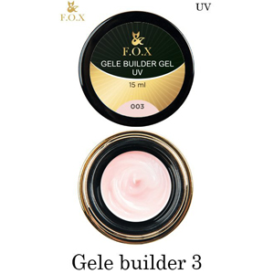 Гель-желе моделюючий FOX Gele builder gel UV Pink 3, 15 г