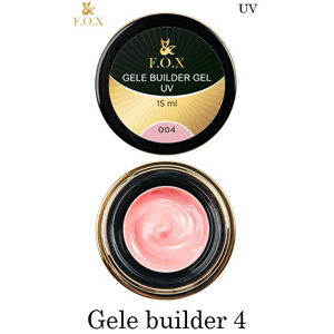 Гель-желе моделюючий FOX Gele builder gel UV Pink 4, 15 г